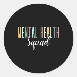 Adesivo Redondo Saúde Mental Esquadrão de Saúde Mental Sensibiliza