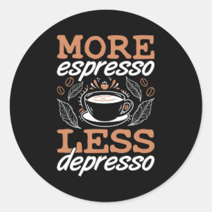 Adesivo Redondo Saúde Mental Mais Espresso Menos Ansiedade Depress