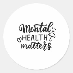 Adesivo Redondo Saúde Mental S Consciência da Saúde Mental _2