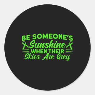 Adesivo Redondo Saúde mental seja saúde mental sunshine de alguém