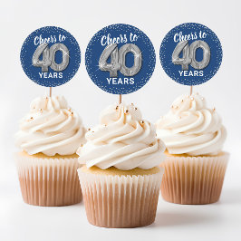 Adesivo Redondo Saúde para 40 anos Aniversário Adulto