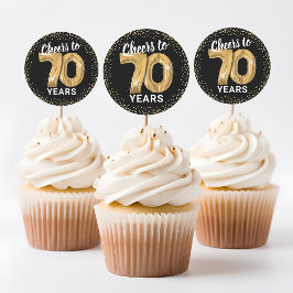 Adesivo Redondo Saúde para 70 anos Aniversário Adulto