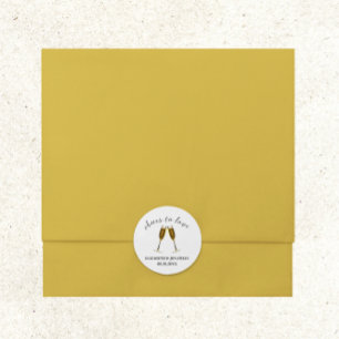 Adesivo Redondo Saúde Para Amar Óculos De Champanhe