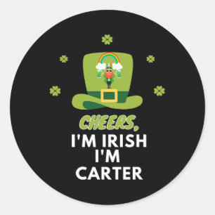 Adesivo Redondo Saúde Sou Irlandês Sou Carter