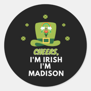 Adesivo Redondo Saúde Sou Irlandês Sou Madison2