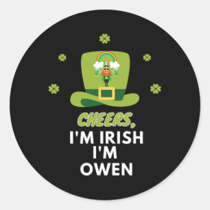 Adesivo Redondo Saúde Sou Irlandês Sou Owen
