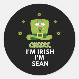 Adesivo Redondo Saúde Sou Irlandês Sou Sean