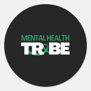Adesivo Redondo Saúde Tribo Saúde Mental Consciência