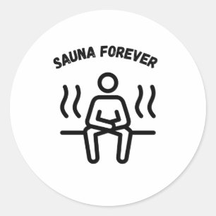 Adesivo Redondo Sauna Forever Saunas