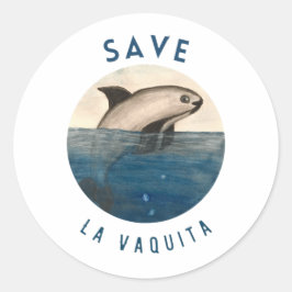 Adesivo Redondo Save La Vaquita