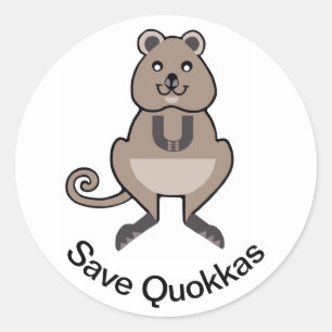 Adesivo Redondo Save QUOKAS - Vida Selvagem Austrália - Natureza