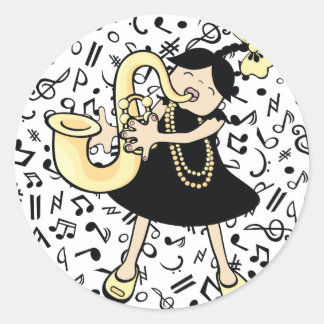 Adesivo Redondo sax baby