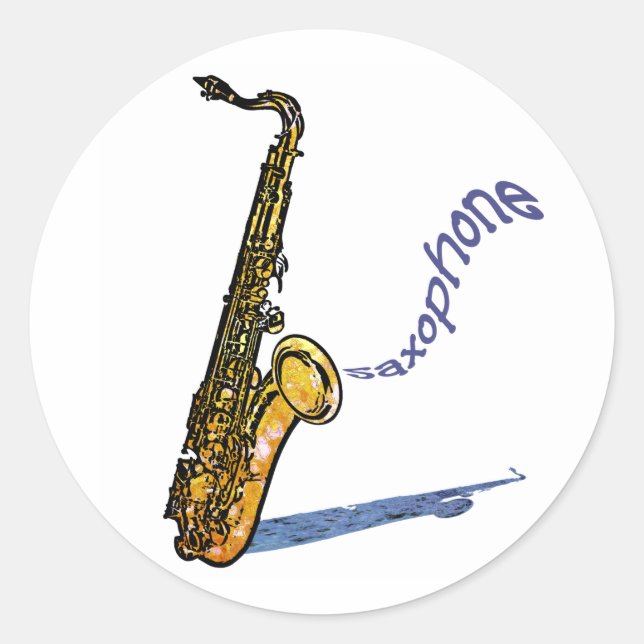 Adesivo Redondo saxofone (Frente)