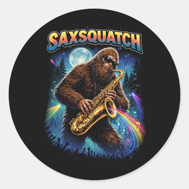 Adesivo Redondo Saxsquatch (Frente)