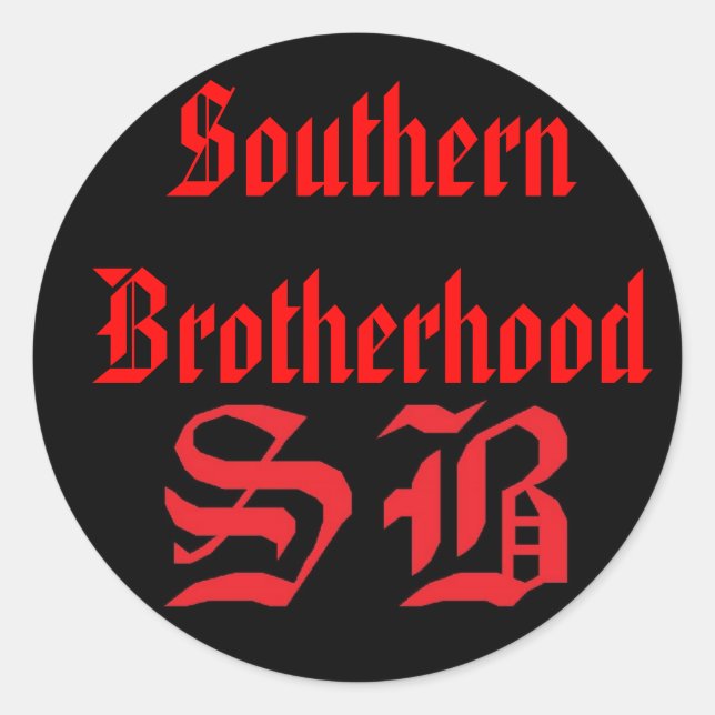 Adesivo Redondo SB Sticker, SouthernBrotherhood (Frente)