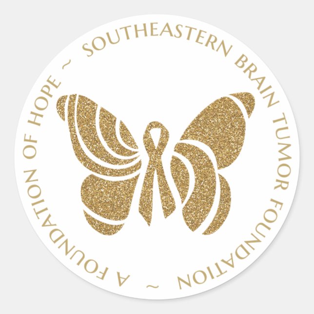 Adesivo Redondo SBTF Custom Sticker - Dourado (Frente)