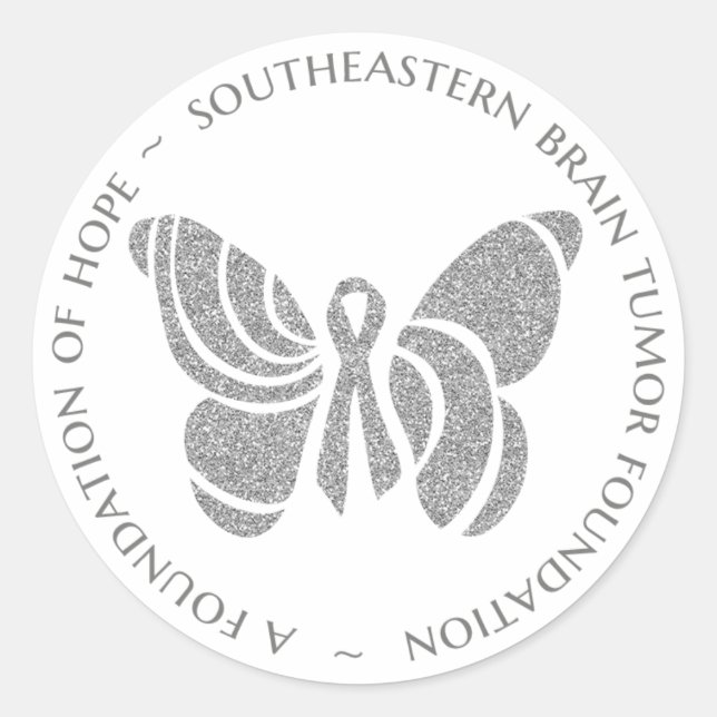 Adesivo Redondo SBTF Custom Sticker - Prateado (Frente)