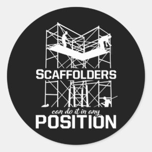 Adesivo Redondo ScafPastas Posicionam Scaffolding ScafddddowBuilde