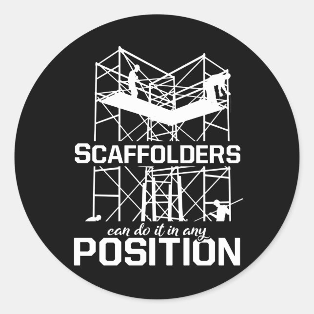 Adesivo Redondo ScafPastas Posicionam Scaffolding ScafddddowBuilde (Frente)