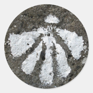 Adesivo Redondo Scallop Shell Stickers