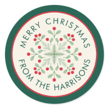 Scandinávia Merry Christmas Wreath Name