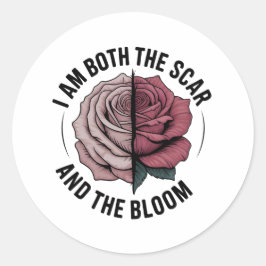 Adesivo Redondo Scar & Bloom – Healing Rose Sticker