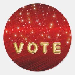 Adesivo Redondo Scarlet Starlight Cascade Vote