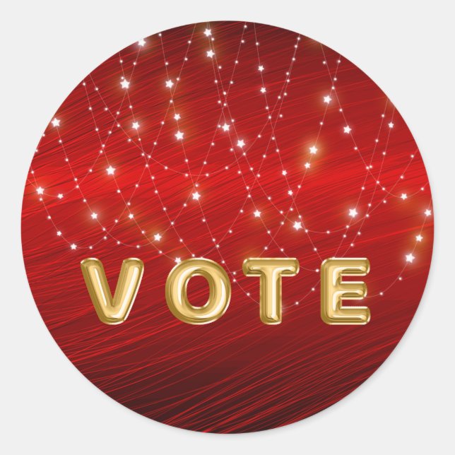 Adesivo Redondo Scarlet Starlight Cascade Vote (Frente)