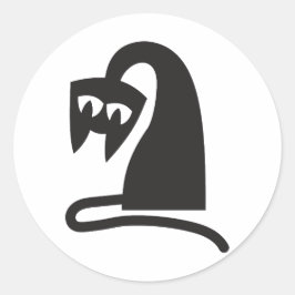 Adesivo Redondo Scary Cat