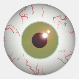 Adesivo Redondo Scary Eye Ball Halloween