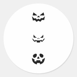 Adesivo Redondo Scary Halloween Faces