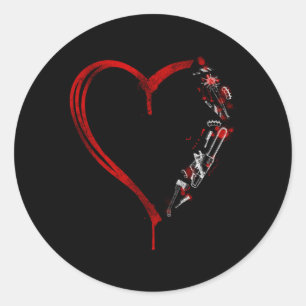 Adesivo Redondo Scary Horror Movie Chain Viu Faca Ele Horroriza Fi