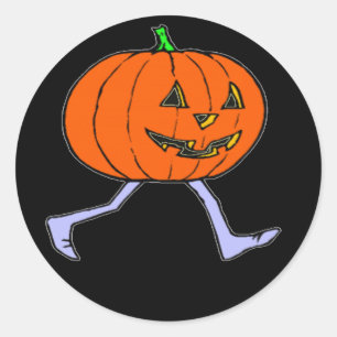 Adesivo Redondo Scary Pumkin