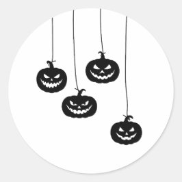 Adesivo Redondo Scary Pumpkin hanging