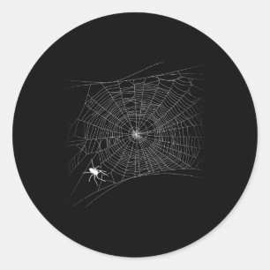 Adesivo Redondo Scary Spider Web - Dia das Bruxas da Viúva Negra