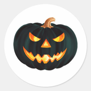Adesivo Redondo Scary Spooky Jack-O-Lantern