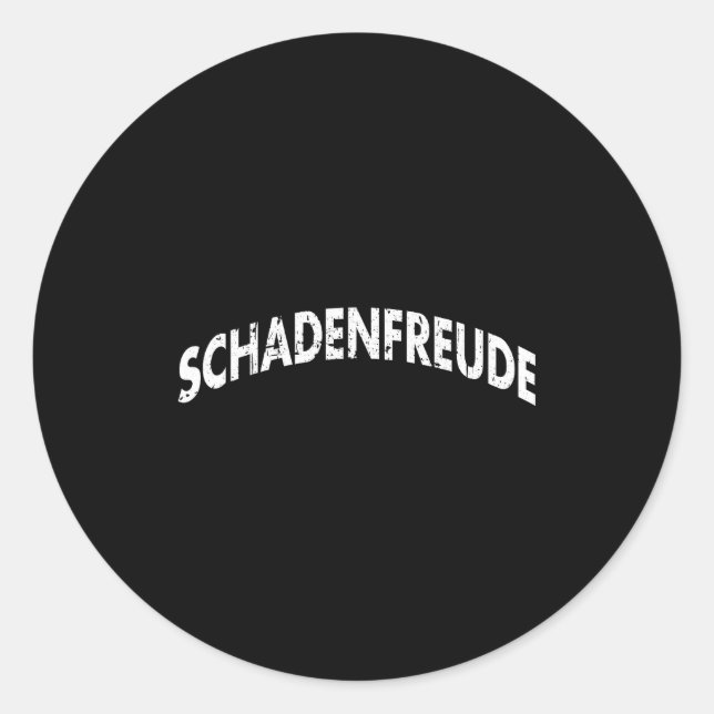Adesivo Redondo Schadenfreude Funny And Sarcastic German Quote Mem (Frente)