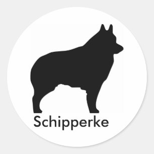 Adesivo Redondo Schipperke Sticker 2
