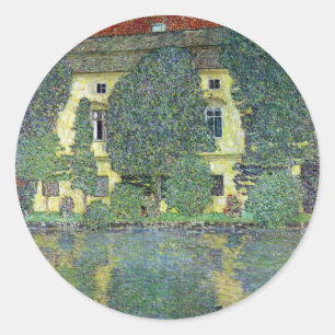 Adesivo Redondo Schloss Kammer no Attersee III por Gustavo Klimt