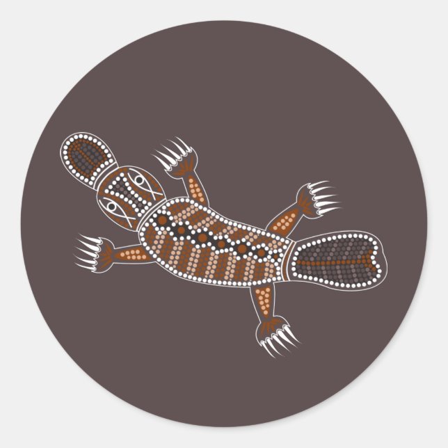 Adesivo Redondo Schnabeltier oder Platypus (Frente)