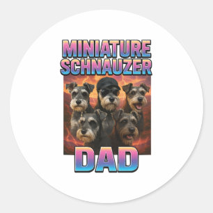 Adesivo Redondo Schnauzer Miniatura