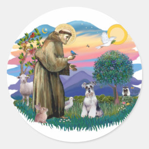 Adesivo Redondo Schnauzer (natural nº 2)