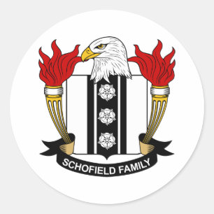 Adesivo Redondo Schofield Family Crest