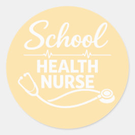 Adesivo Redondo School Health Nurse Medical Sticker