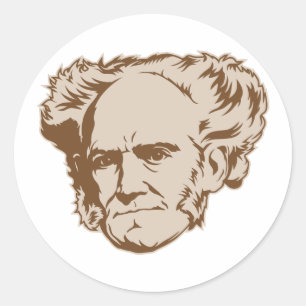 Adesivo Redondo Schopenhauer Portrait Sticker