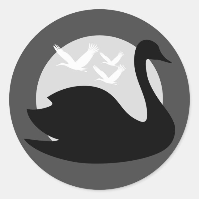 Adesivo Redondo Schwanz-Risiko für Schwarzen (Frente)