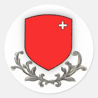 Adesivo Redondo Schwyz Scroll