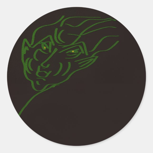 Adesivo Redondo Sci-fi Creature   (Frente)