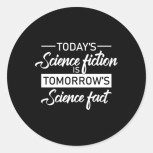 Adesivo Redondo Sci-Fi Science Fiction Space Ufo Alien Funny Gift