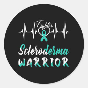 Adesivo Redondo Scleroderma Sensibilização Guerreiro Pulsação Luta